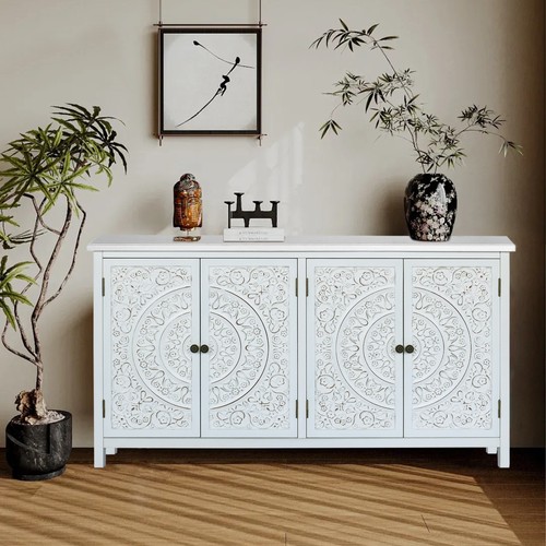 White accent cabinet - 60"white, 4