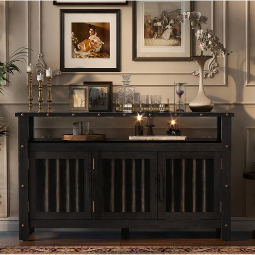 Pine buffet cabinet with - 55",