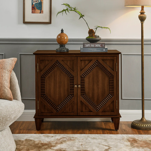 Storage retro walnut sideboard - storage,